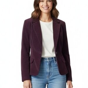 Best Chick in Heels micro corduroy blazer L dark acadamia westerngoth dark red